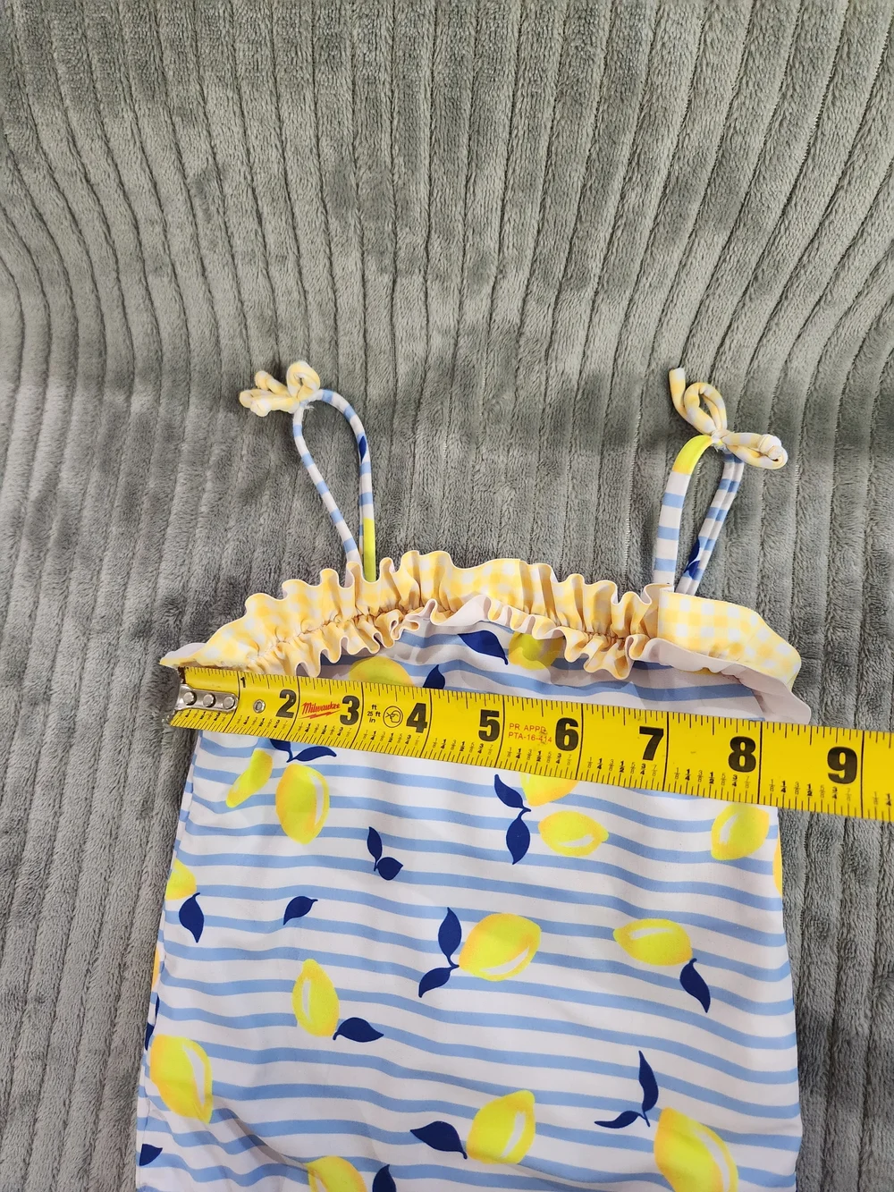 Bmagical Bwever size 5 swimsuit striped patter lemon one-piece swimsuit 5
